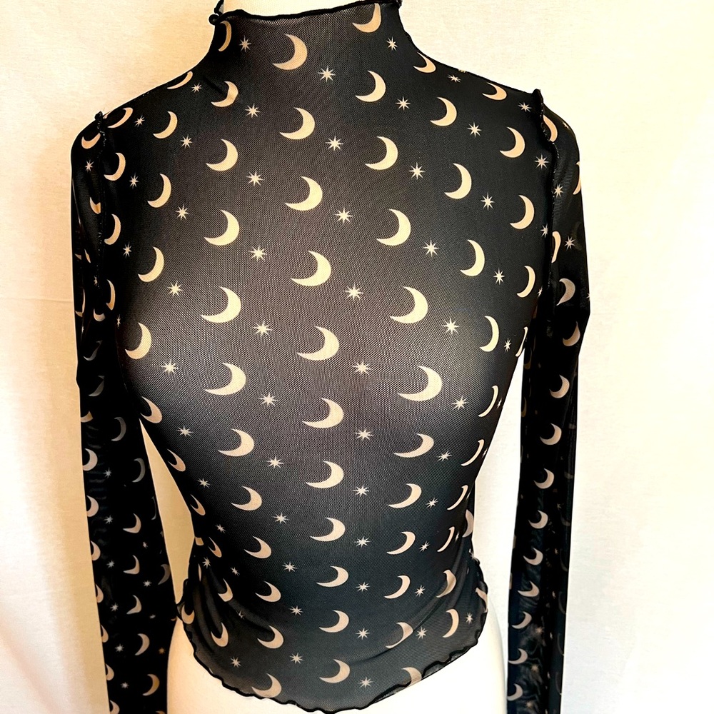 Sheer Crescent Moon Blouse